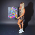 'Last Weekend' - Abstract Colorful Sensual Original Painting