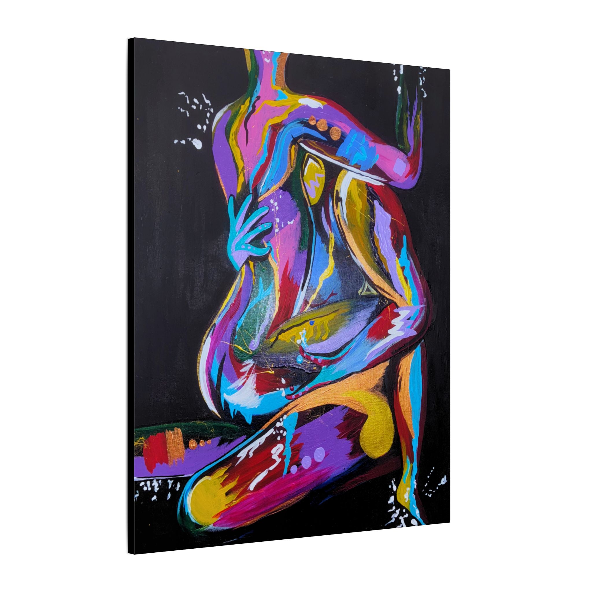 'Last Weekend' - Abstract Colorful Sensual Canvas Print — Matte Stretched Wall Art