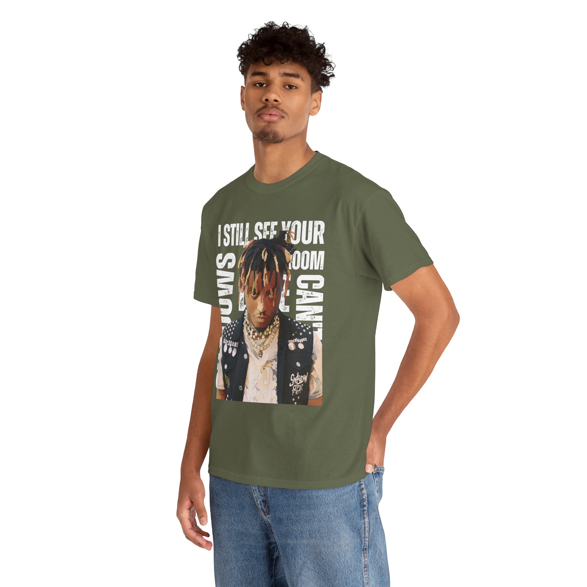 Juice WRLD Cartoon Design Tee — "I Still See Your Shadows in my Room" Graphic Shirt
