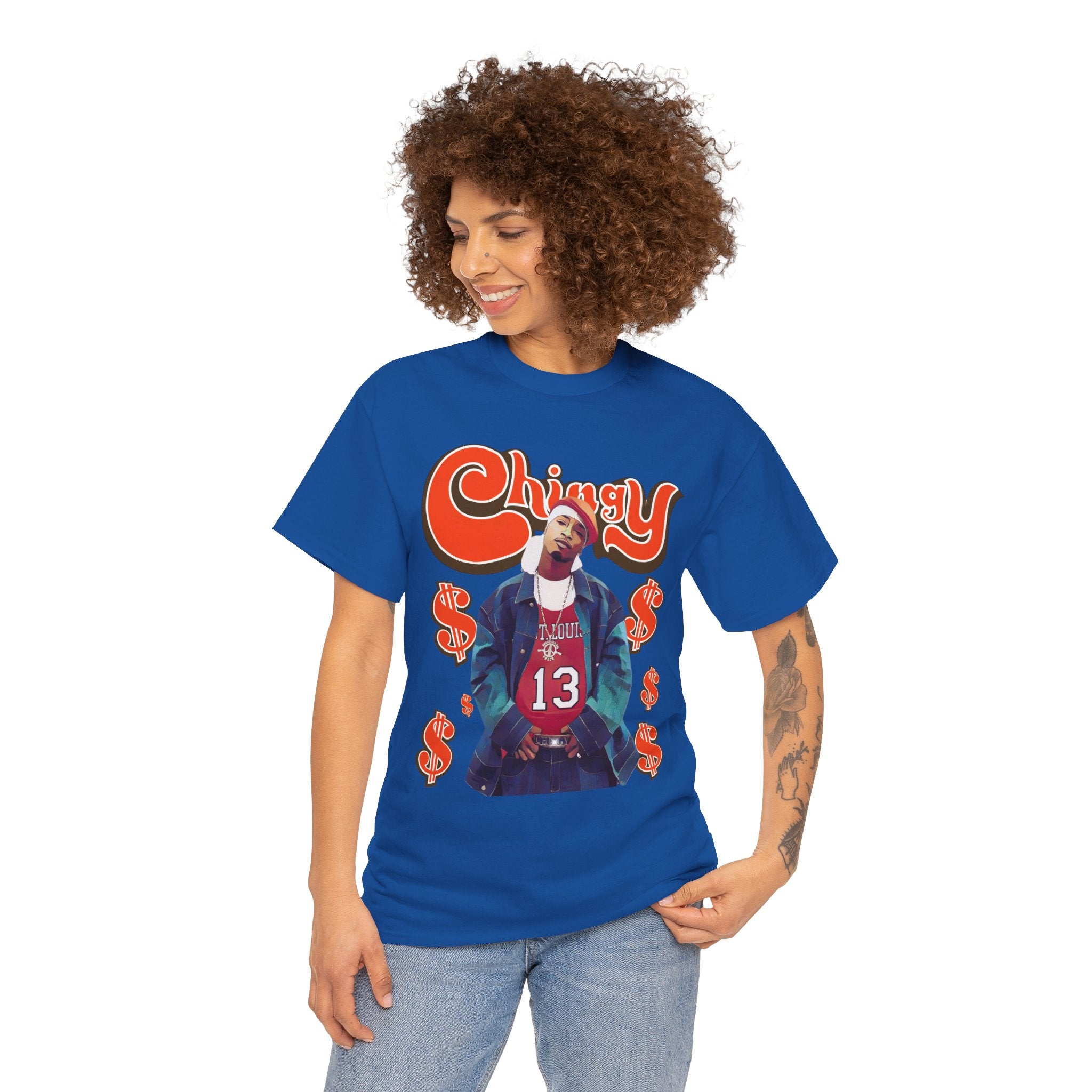 Chingy Retro Rap Tee — "Chingy" Graphic Shirt with Dollar Sign Motif