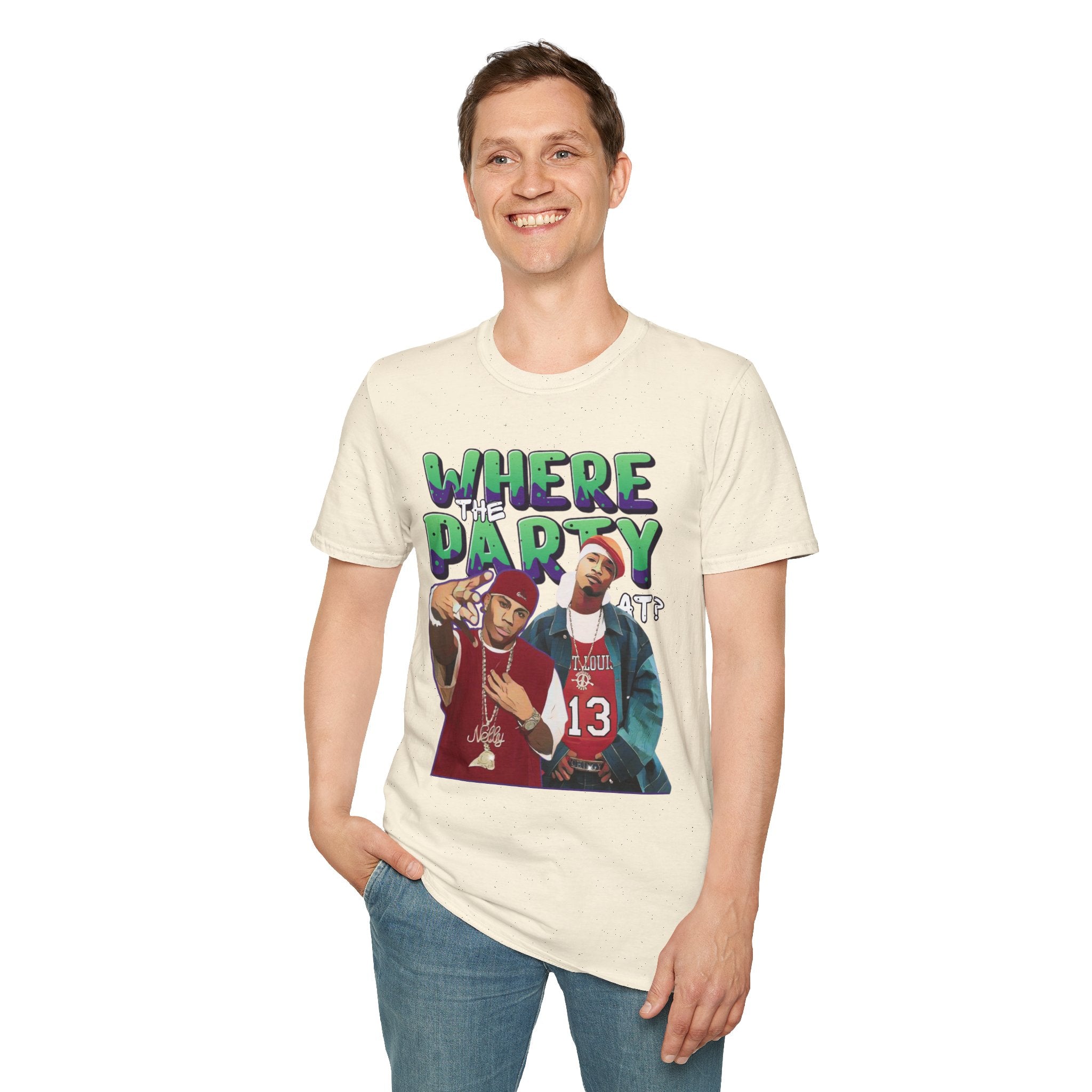 Nelly & Ja Rule Graphic T-Shirt — "Where The Party At?" Retro Hip-Hop Tee
