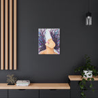 'Wild' - Surreal Woman with Flowing Hair Matte Canvas Wall Art