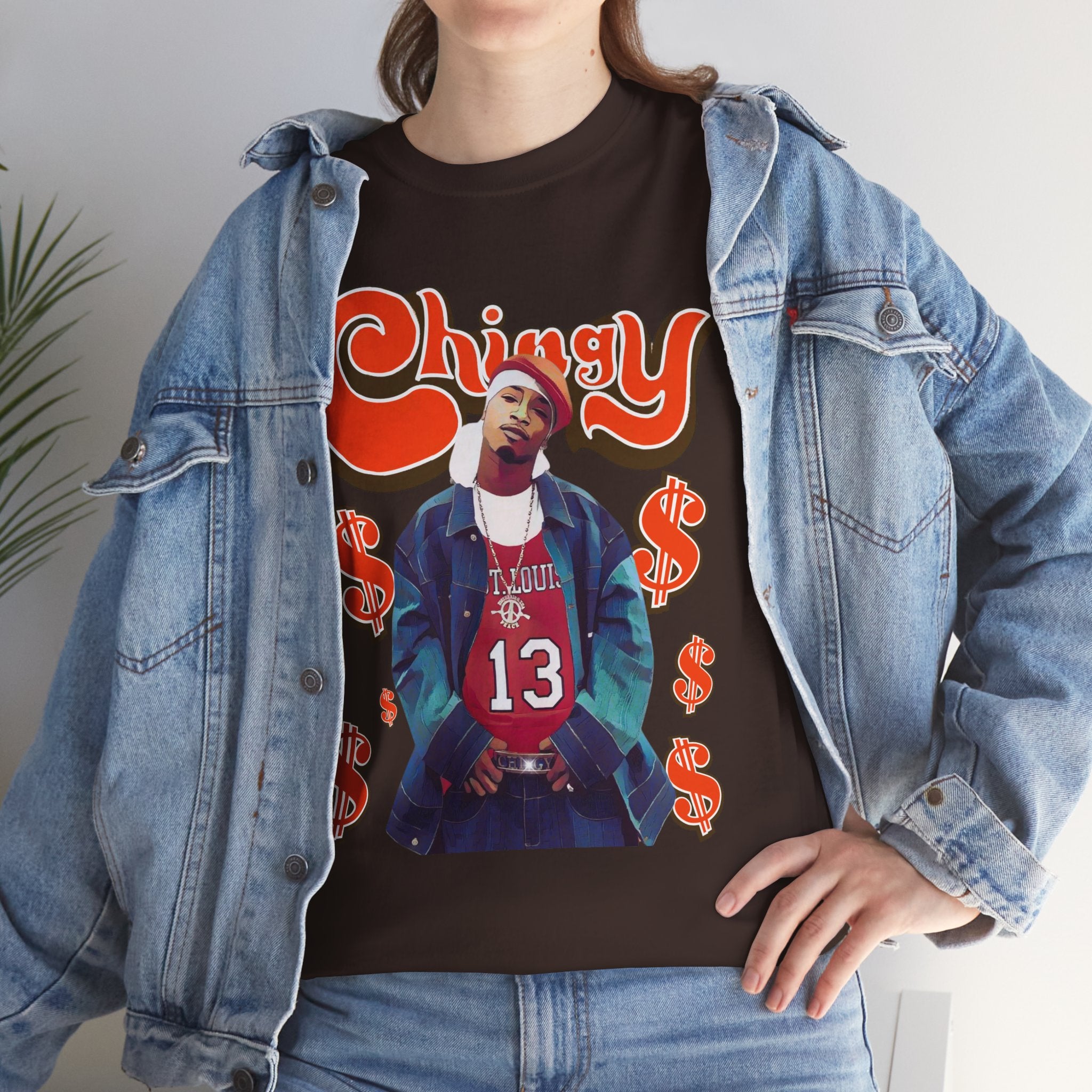 Chingy Retro Rap Tee — "Chingy" Graphic Shirt with Dollar Sign Motif