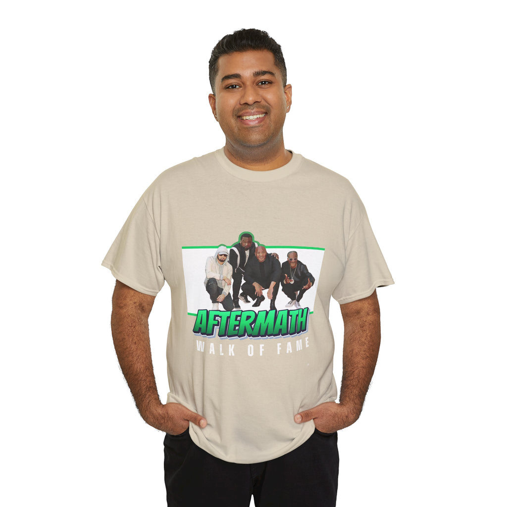 Em, Dre, Snoop, 50 - Unisex Heavy Cotton Tee - "Aftermath" Walk of Fame Graphic Tee
