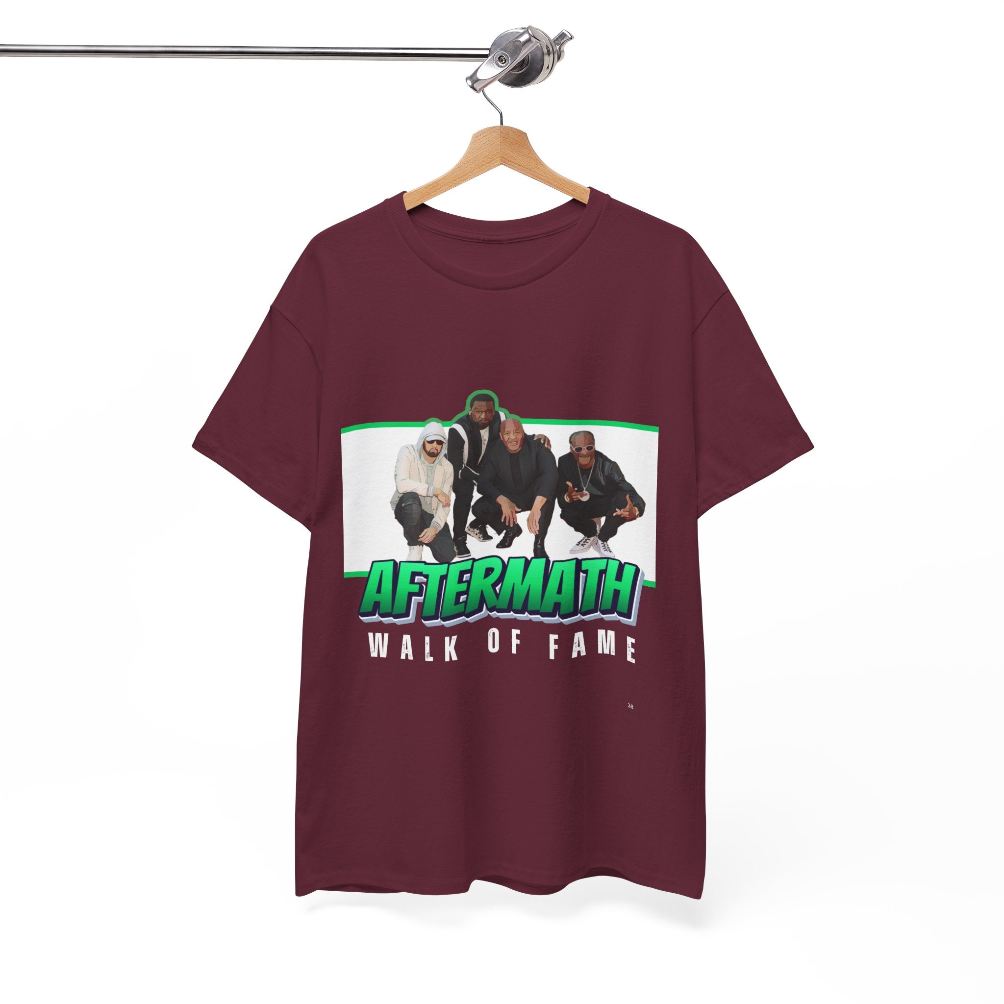 Em, Dre, Snoop, 50 - Unisex Heavy Cotton Tee - "Aftermath" Walk of Fame Graphic Tee