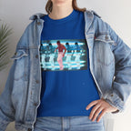 Usher Retro Dance Tee — Glitchy Neon Graphic T-Shirt