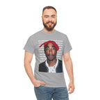 Pac Graphic Photo Tee with Keep Your Head Up Lyrics Text