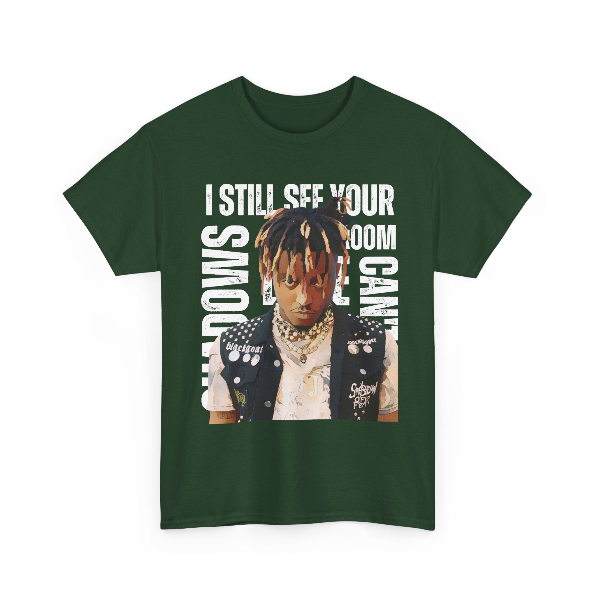Juice WRLD Cartoon Design Tee — "I Still See Your Shadows in my Room" Graphic Shirt