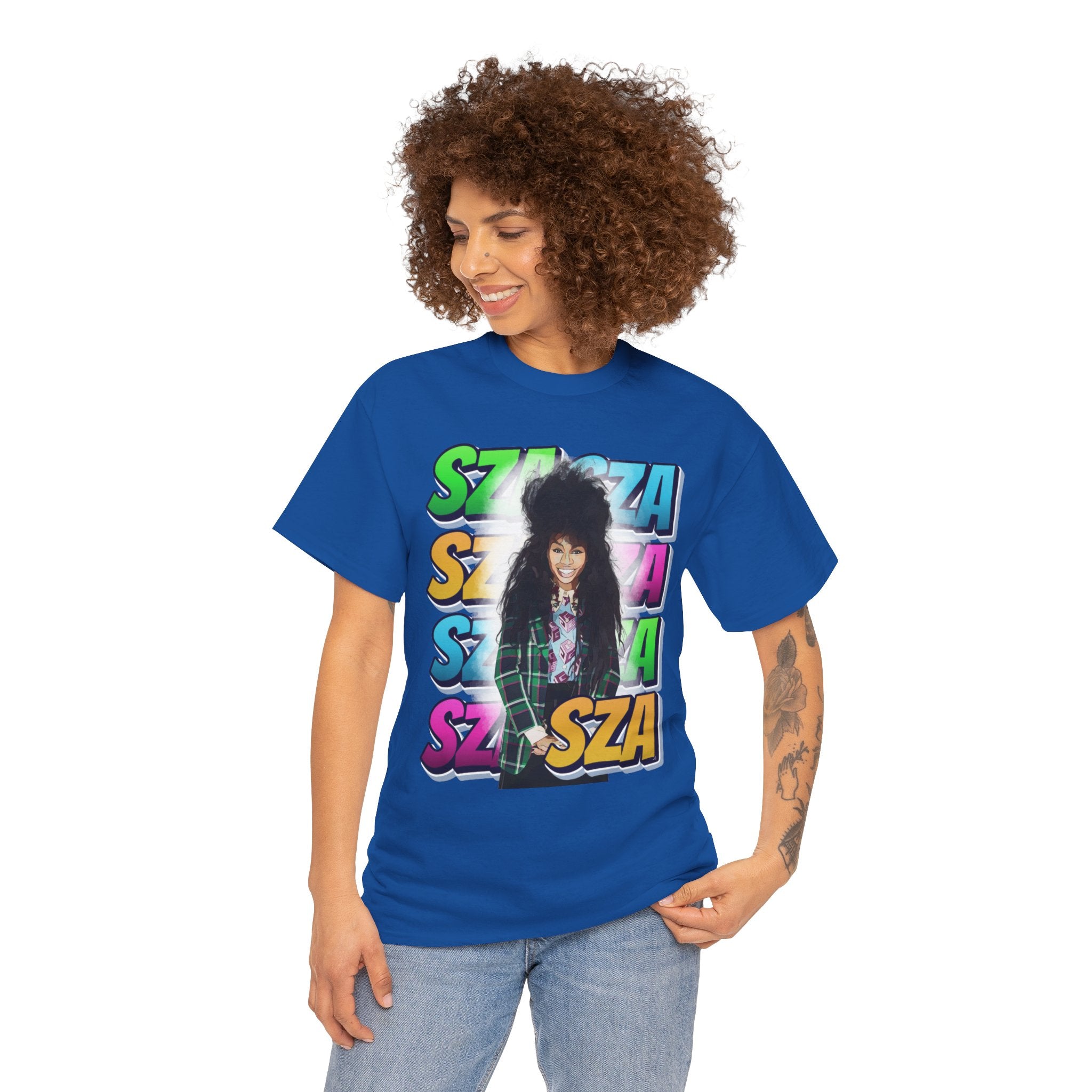 Sza Portrait Graphic Tee — Colorful Retro SZA Fan Shirt