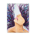 'Wild' - Surreal Woman with Flowing Hair Matte Canvas Wall Art