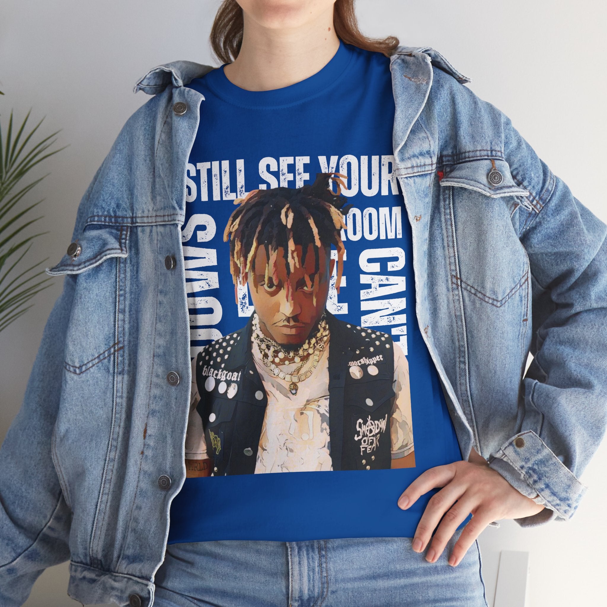 Juice WRLD Cartoon Design Tee — "I Still See Your Shadows in my Room" Graphic Shirt