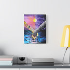 "I Will Stand in the Darkness With You" - Tattooed Hands Canvas Art — Colorful Surreal Ocean Wall Decor, 'You & Me' Love Print
