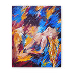 "Desire" - Abstract Expressionist Canvas Wall Art — Colorful Reclining Figure Matte Stretched Canvas