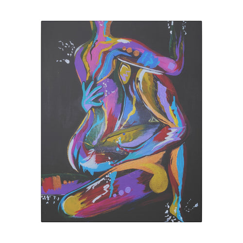 'Last Weekend' - Abstract Colorful Sensual Canvas Print — Matte Stretched Wall Art