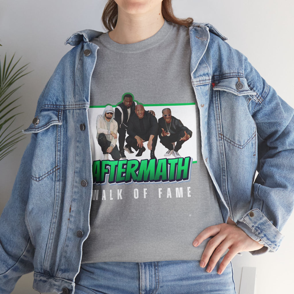 Em, Dre, Snoop, 50 - Unisex Heavy Cotton Tee - "Aftermath" Walk of Fame Graphic Tee
