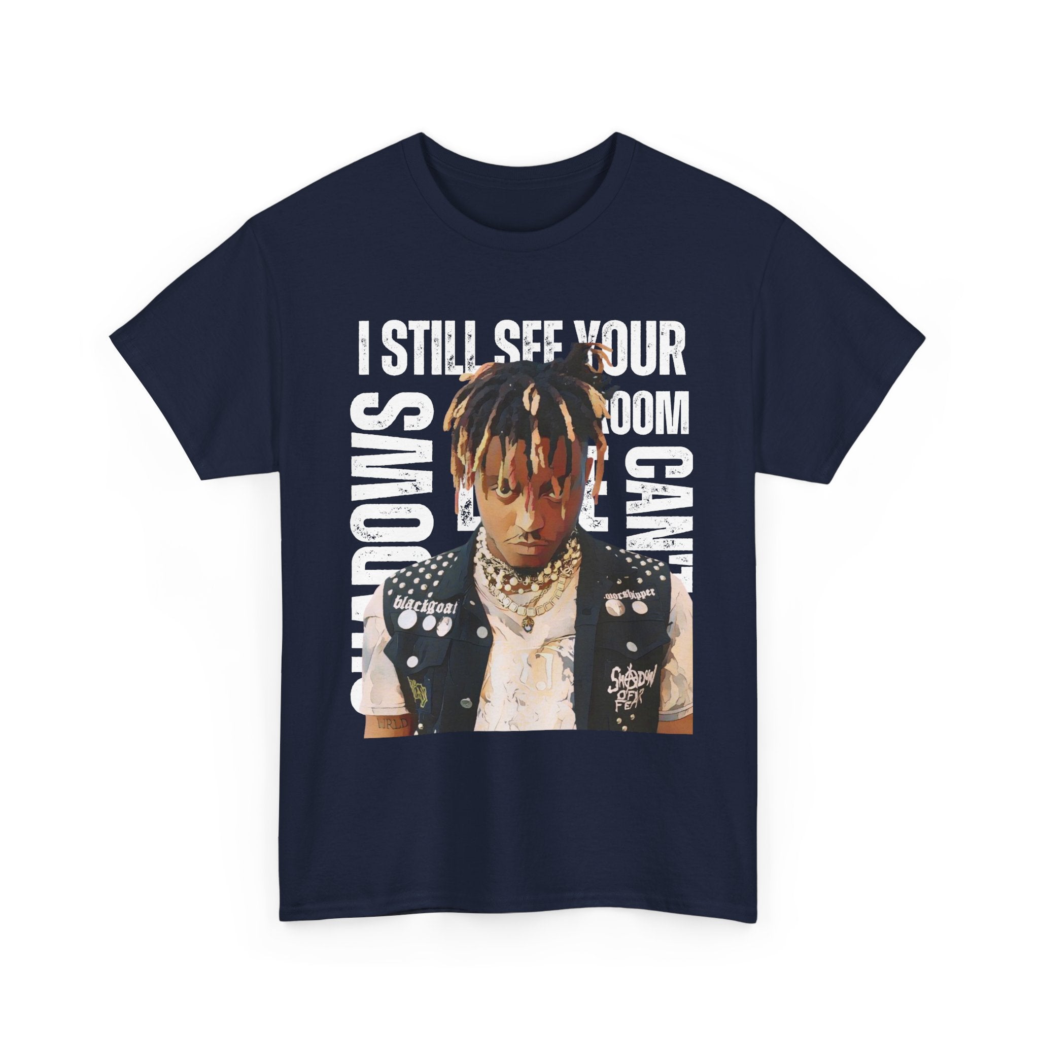 Juice WRLD Cartoon Design Tee — "I Still See Your Shadows in my Room" Graphic Shirt