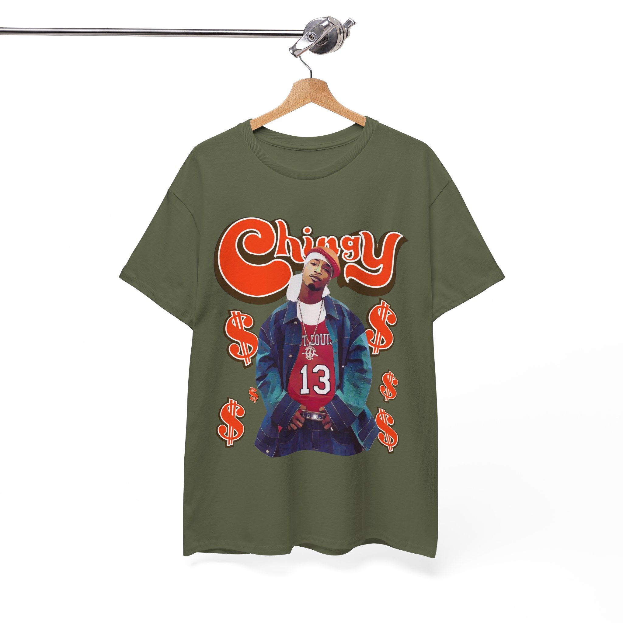 Chingy Retro Rap Tee — "Chingy" Graphic Shirt with Dollar Sign Motif