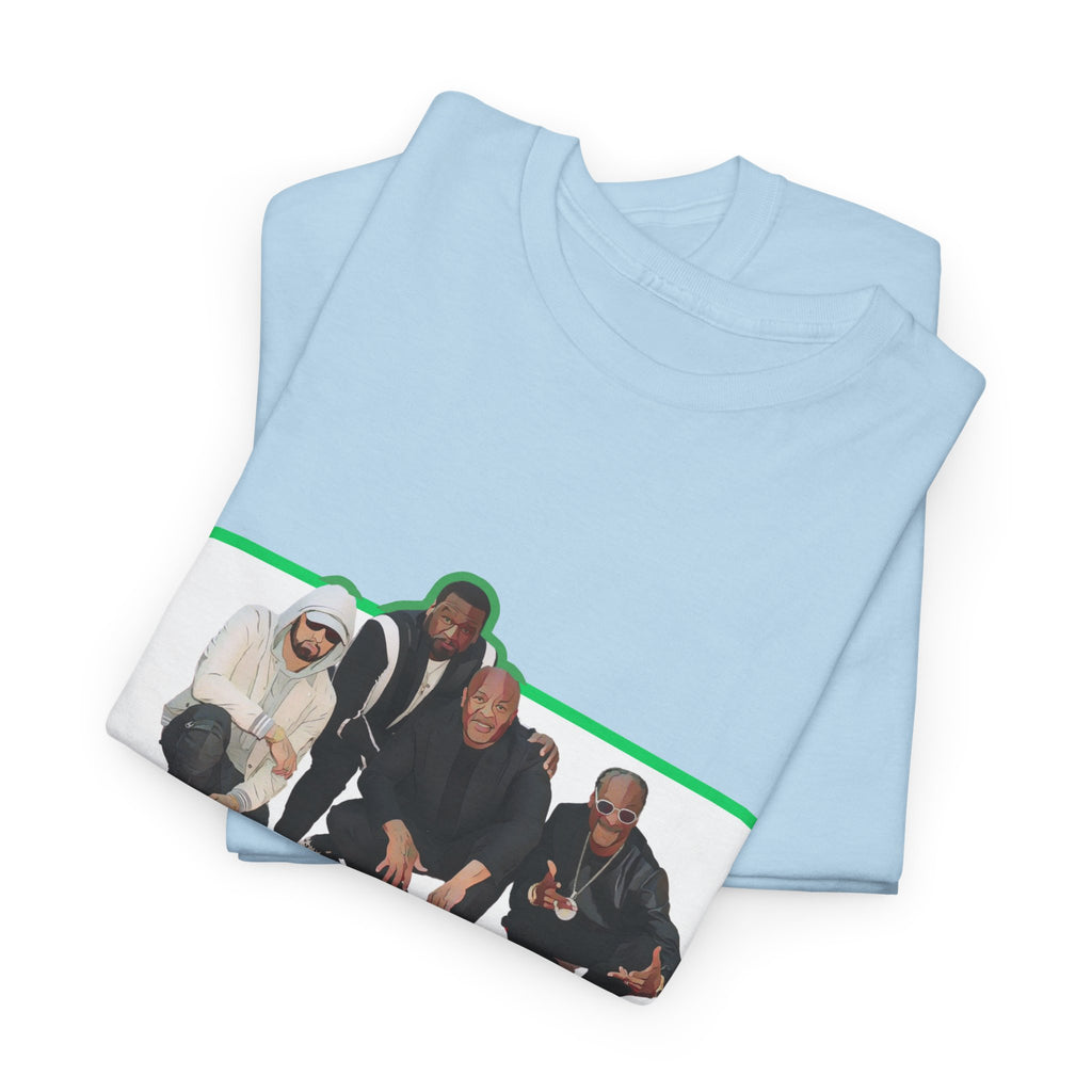 Em, Dre, Snoop, 50 - Unisex Heavy Cotton Tee - "Aftermath" Walk of Fame Graphic Tee