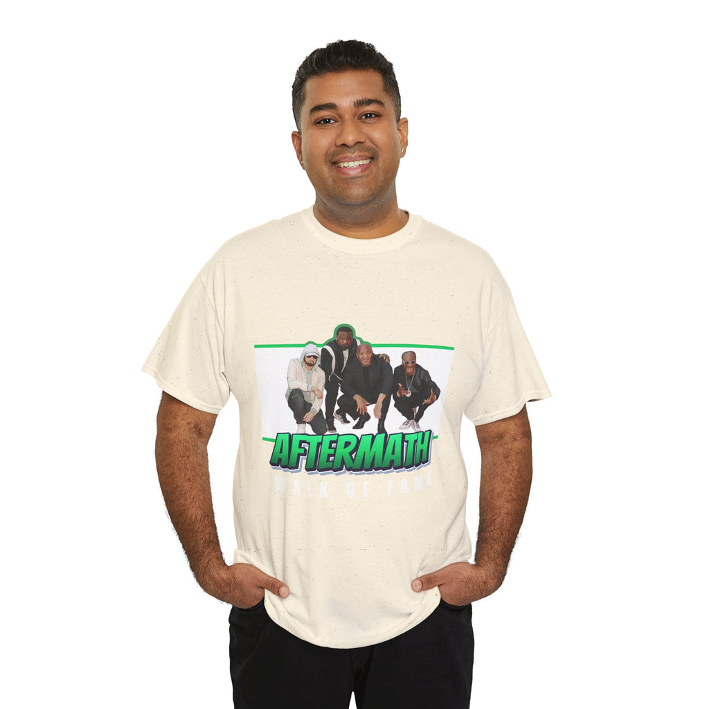 Em, Dre, Snoop, 50 - Unisex Heavy Cotton Tee - "Aftermath" Walk of Fame Graphic Tee