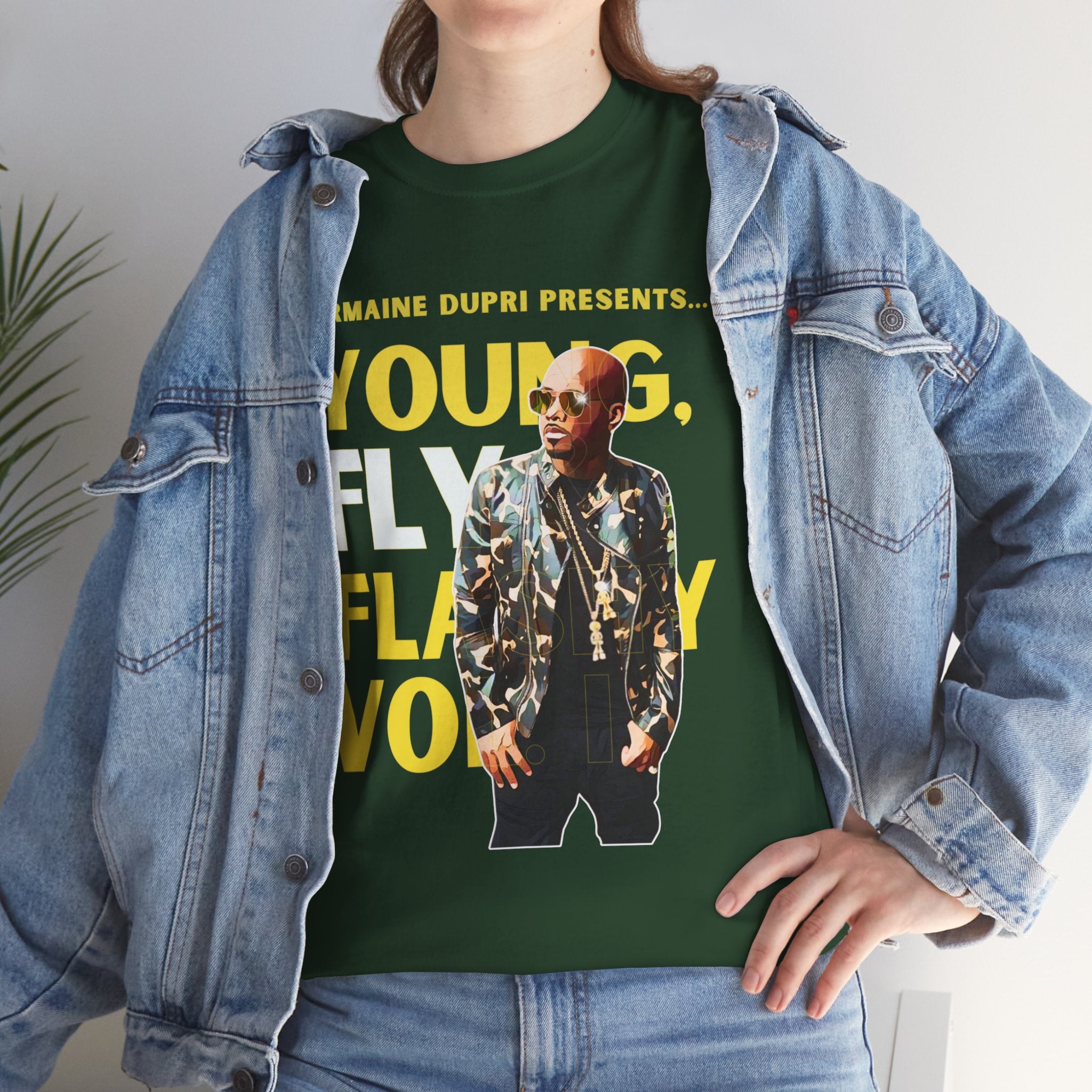 Jermaine Dupri T-Shirt — "Young, Fly Flashy" Album Cover Deisgn Tee