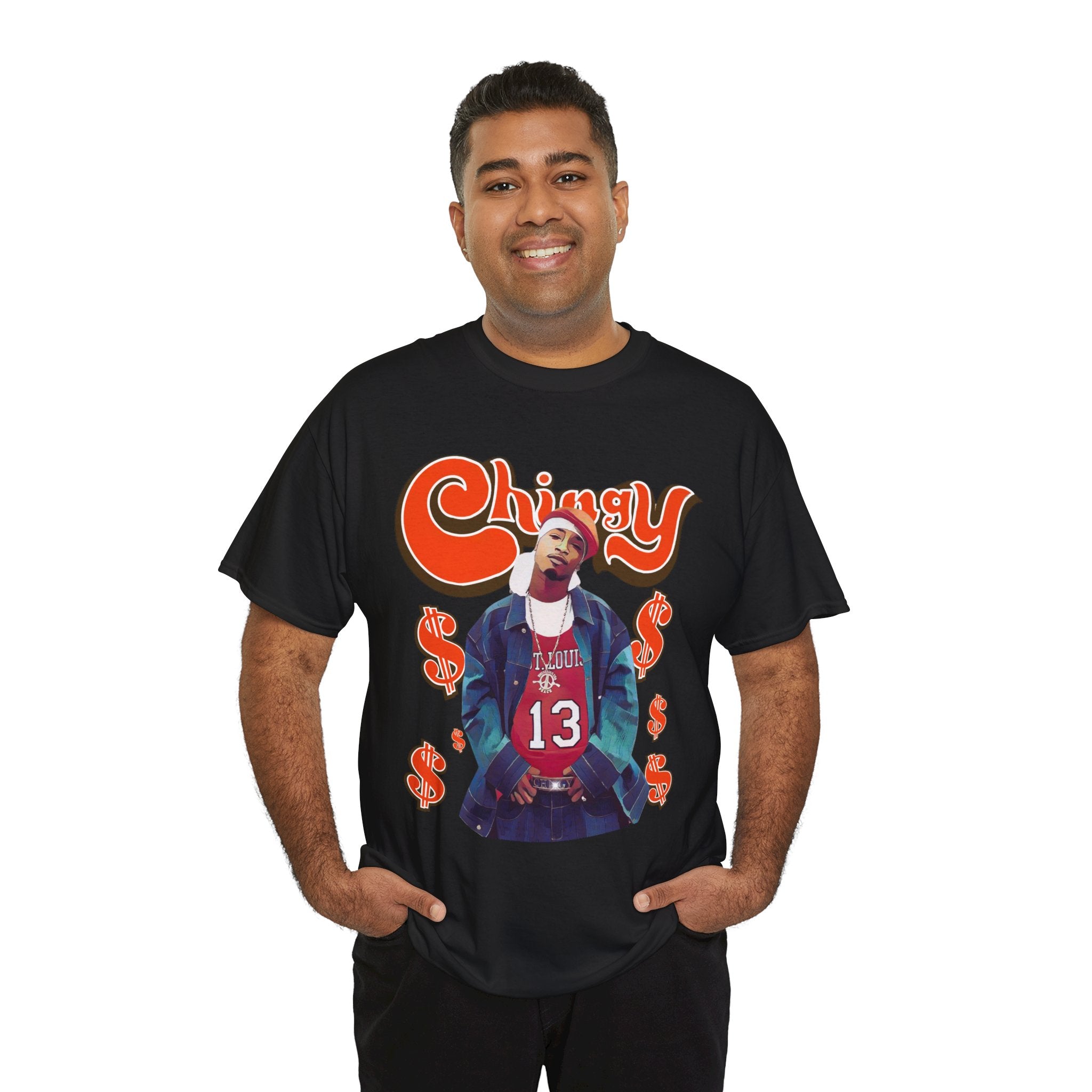 Chingy Retro Rap Tee — "Chingy" Graphic Shirt with Dollar Sign Motif