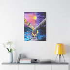 "I Will Stand in the Darkness With You" - Tattooed Hands Canvas Art — Colorful Surreal Ocean Wall Decor, 'You & Me' Love Print