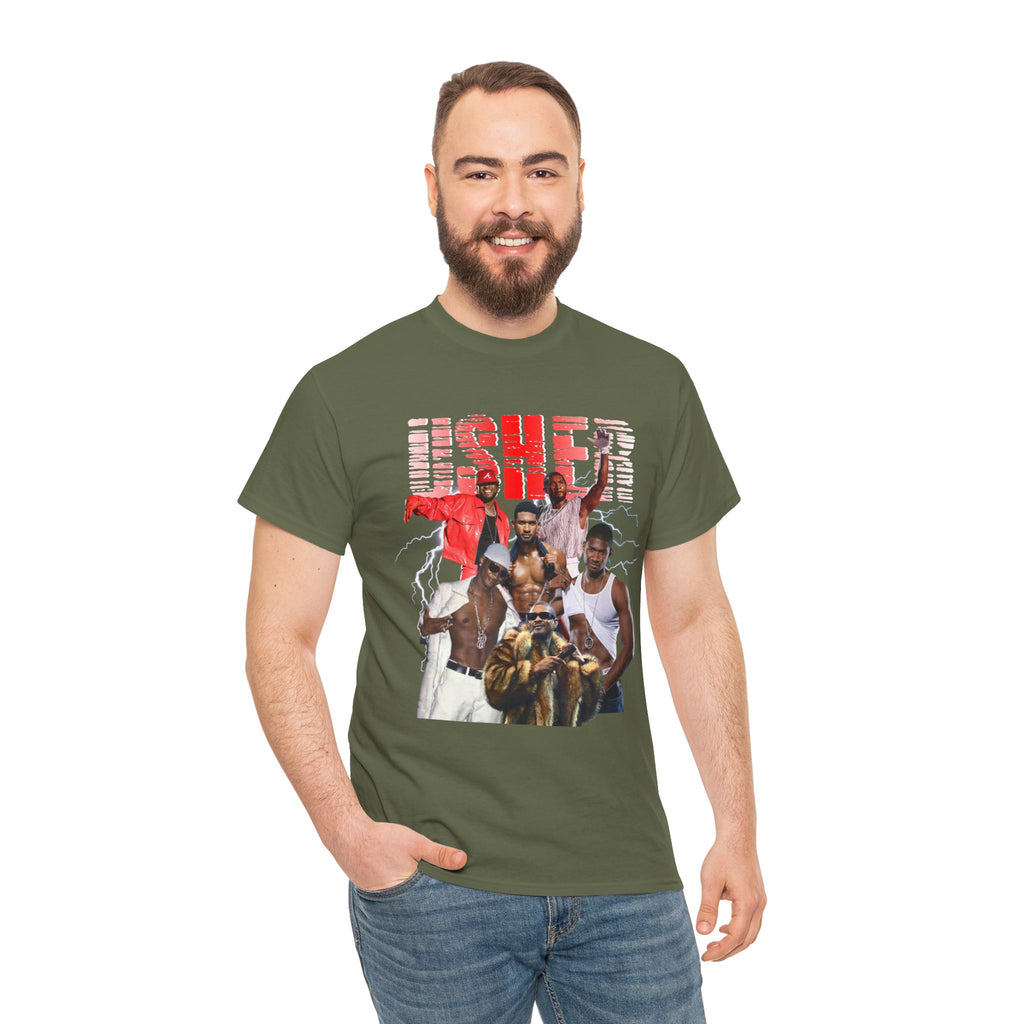 Usher Collage Graphic Tee — Retro R&B Concert Shirt