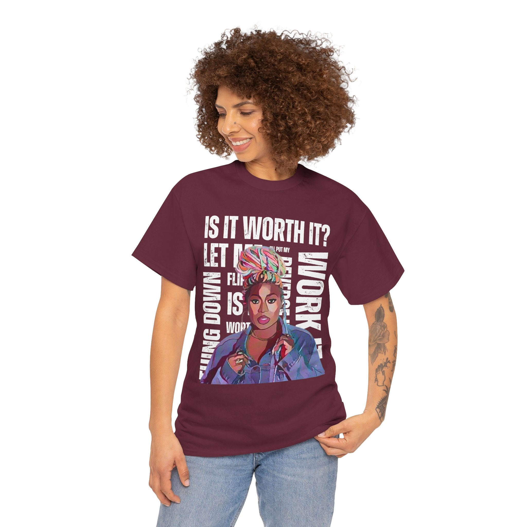 Missy Elliot Graphic Tee — “Is It Worth It? Let me Work It”