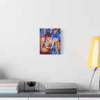 "Desire" - Abstract Expressionist Canvas Wall Art — Colorful Reclining Figure Matte Stretched Canvas