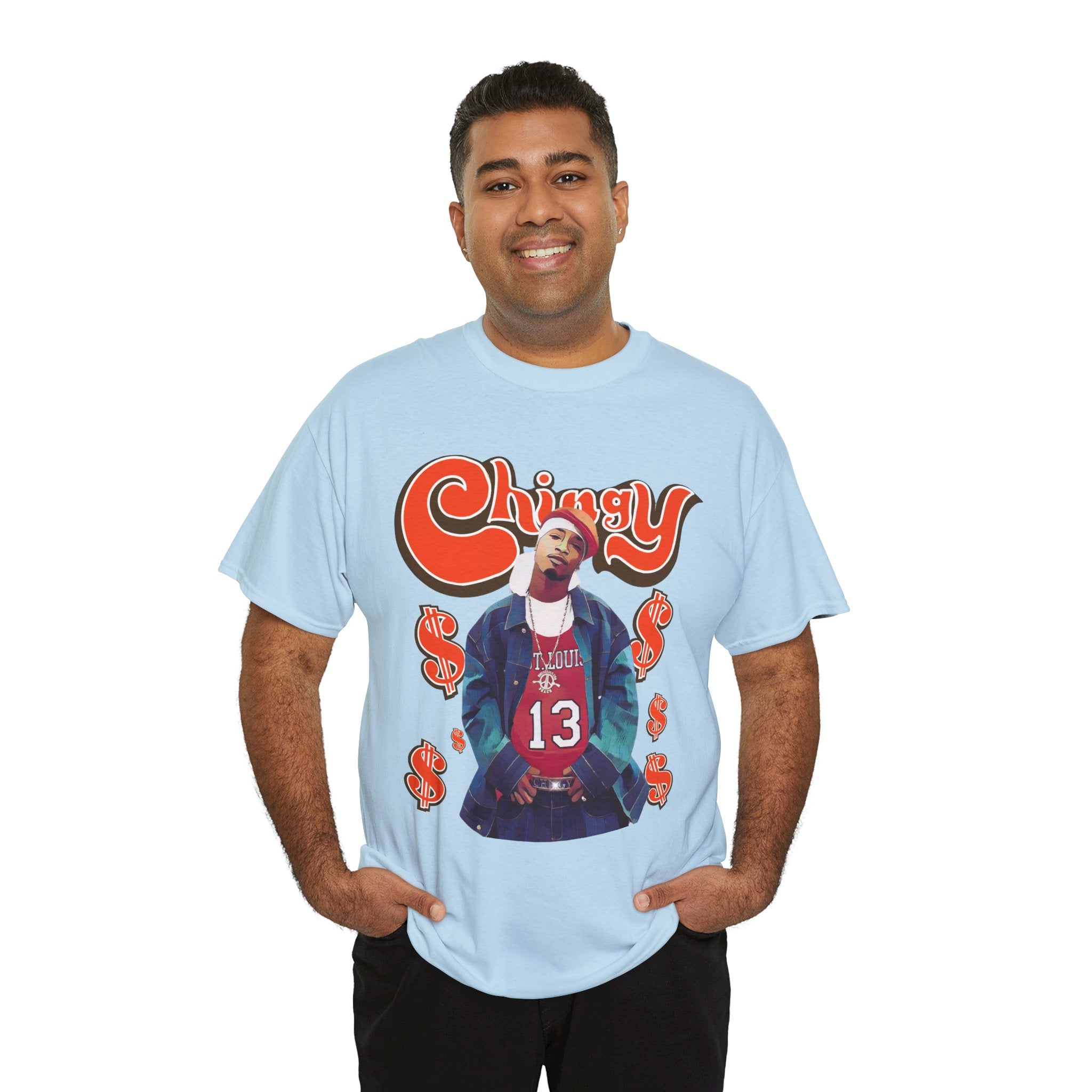 Chingy Retro Rap Tee — "Chingy" Graphic Shirt with Dollar Sign Motif