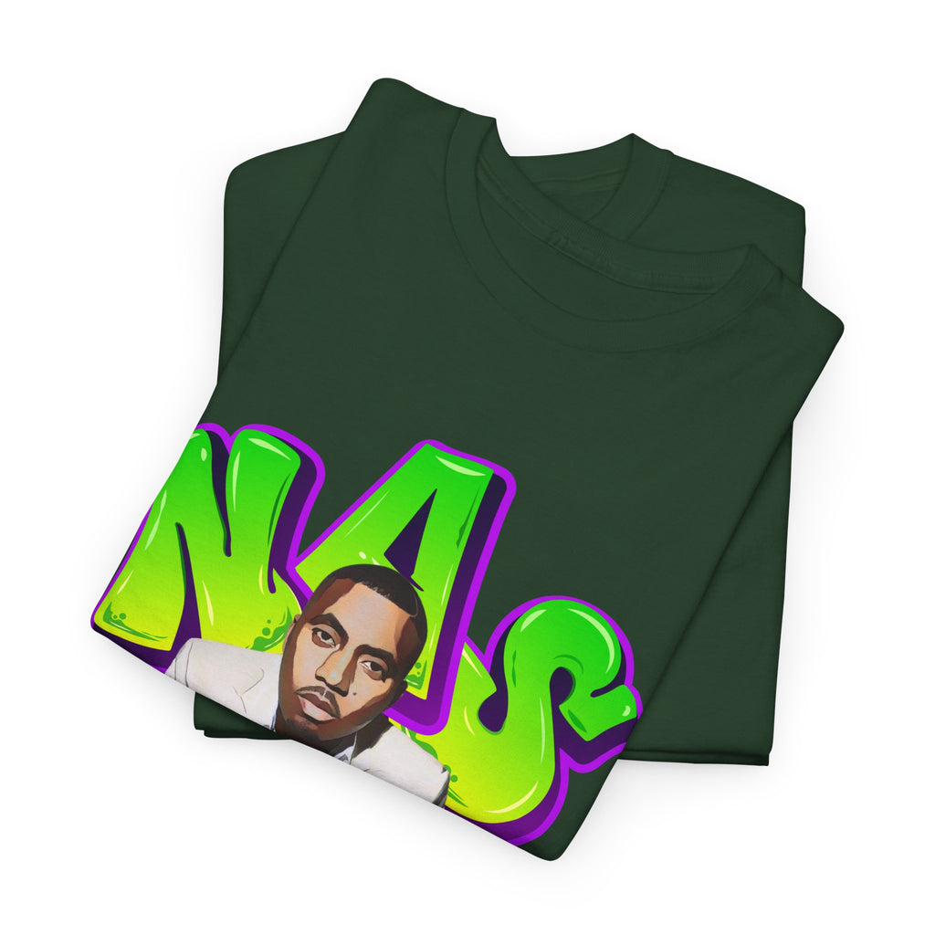 Nas Graphic Tee — Retro Graffiti Hip-Hop Tribute Shirt - Lifes a B*