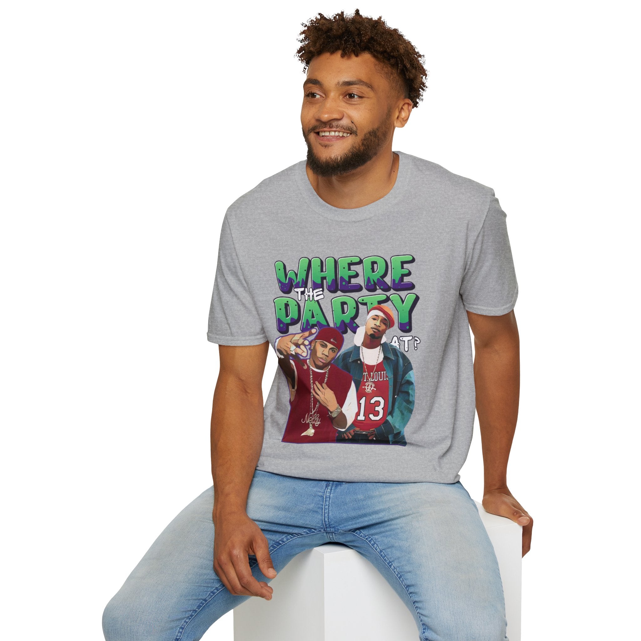 Nelly & Ja Rule Graphic T-Shirt — "Where The Party At?" Retro Hip-Hop Tee