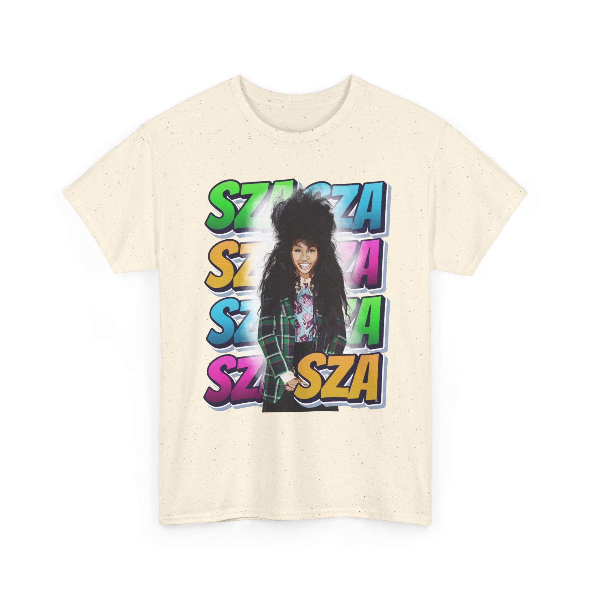 Sza Portrait Graphic Tee — Colorful Retro SZA Fan Shirt