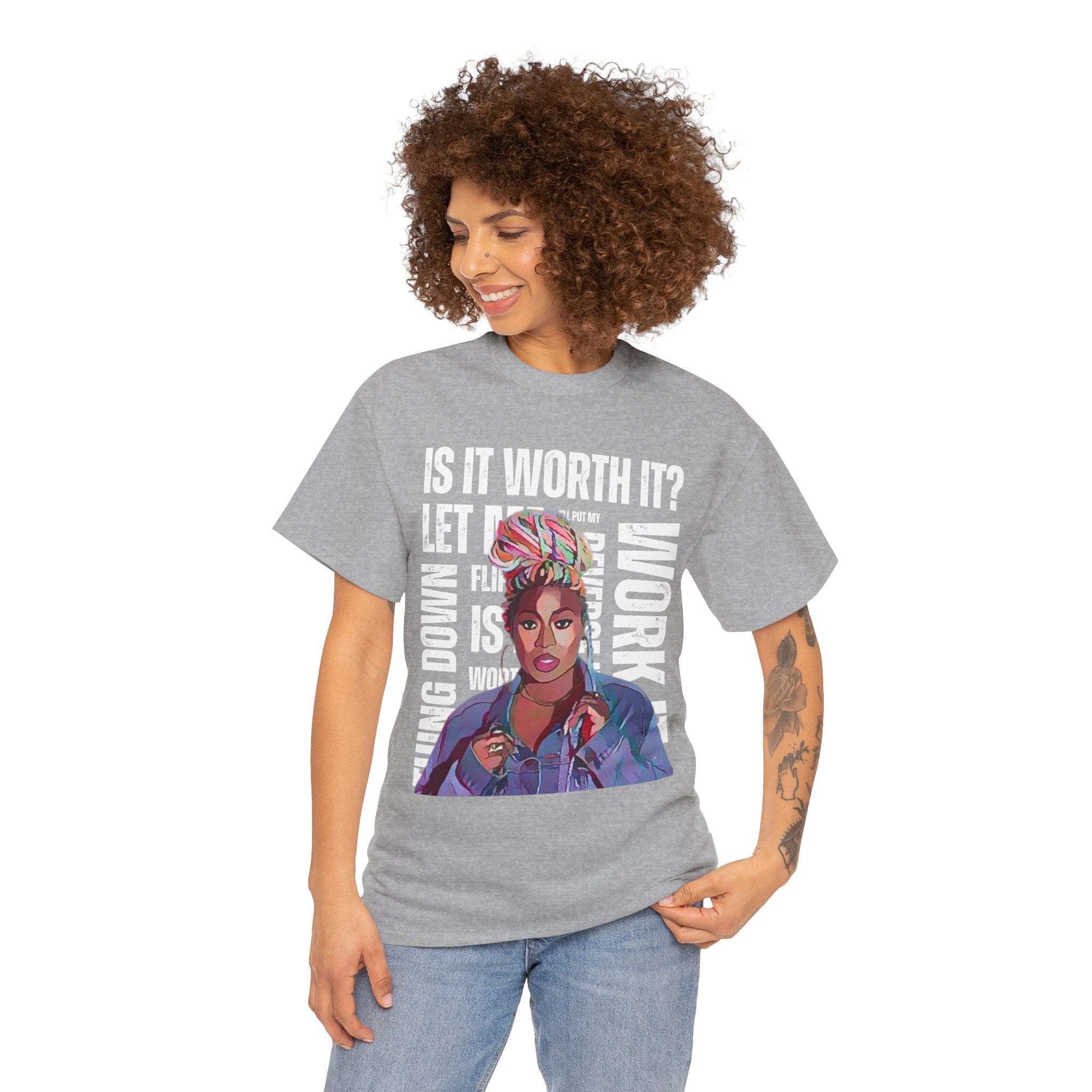 Missy Elliot Graphic Tee — “Is It Worth It? Let me Work It”