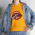 Graphic Tee — Red Lips Smoking Joint Design