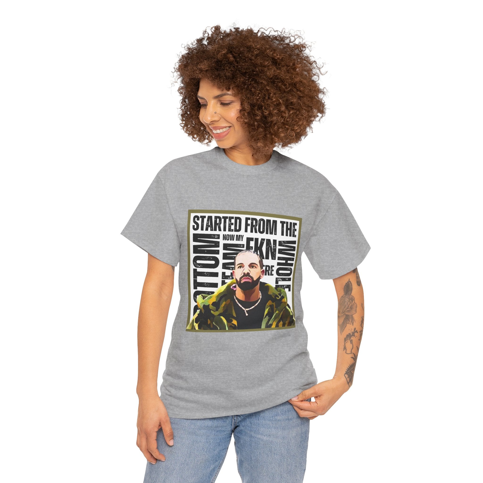 Drake "Started From The Bottom" Graphic Cartoon Tee