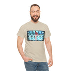 Usher Retro Dance Tee — Glitchy Neon Graphic T-Shirt