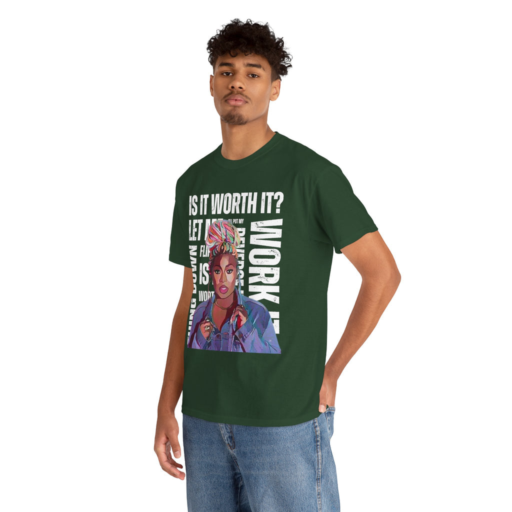 Missy Elliot Graphic Tee — “Is It Worth It? Let me Work It”