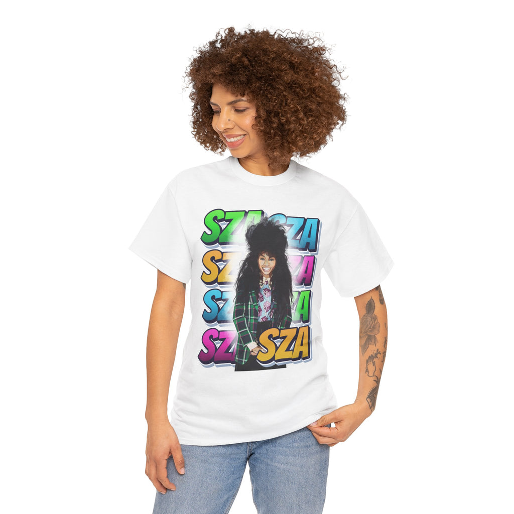 Sza Portrait Graphic Tee — Colorful Retro SZA Fan Shirt