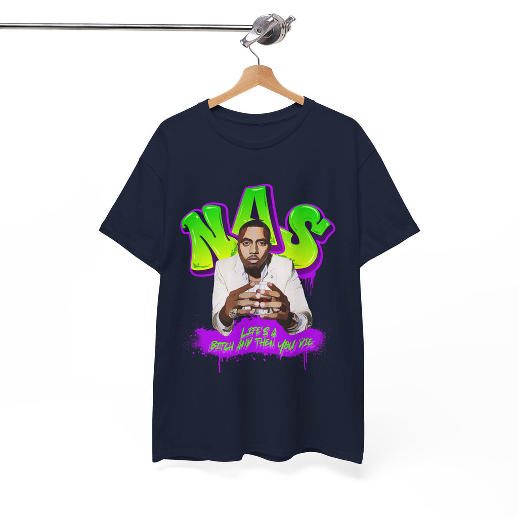 Nas Graphic Tee — Retro Graffiti Hip-Hop Tribute Shirt - Lifes a B*