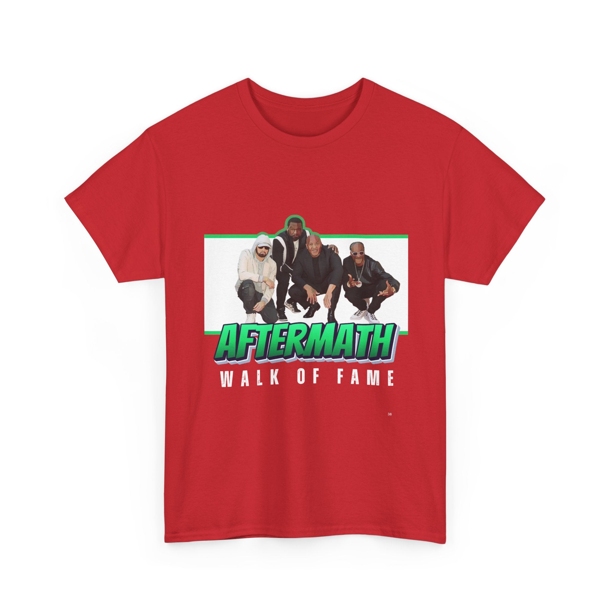 Em, Dre, Snoop, 50 - Unisex Heavy Cotton Tee - "Aftermath" Walk of Fame Graphic Tee
