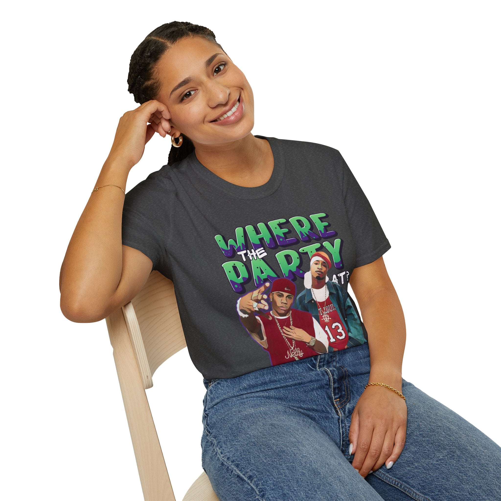 Nelly & Ja Rule Graphic T-Shirt — "Where The Party At?" Retro Hip-Hop Tee