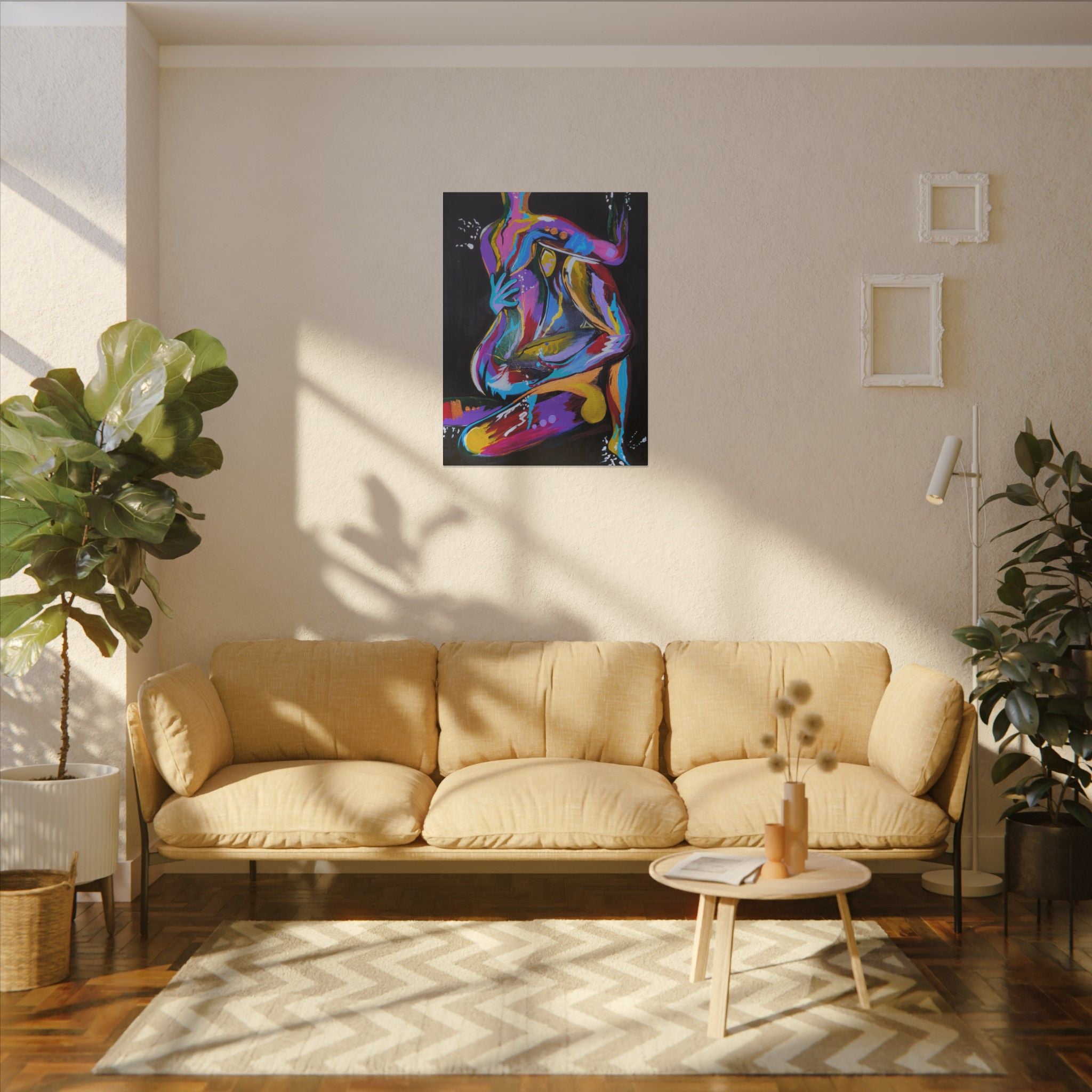 'Last Weekend' - Abstract Colorful Sensual Canvas Print — Matte Stretched Wall Art