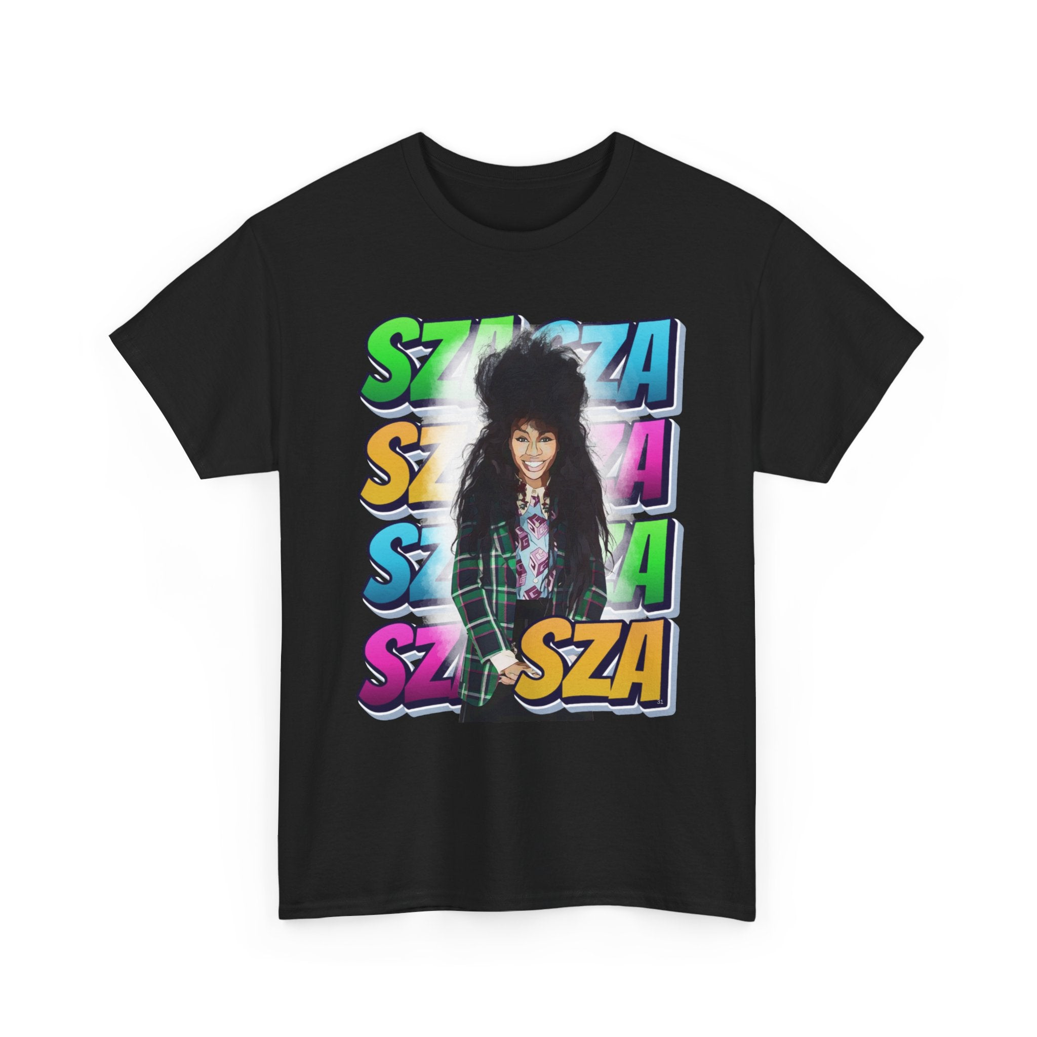 Sza Portrait Graphic Tee — Colorful Retro SZA Fan Shirt