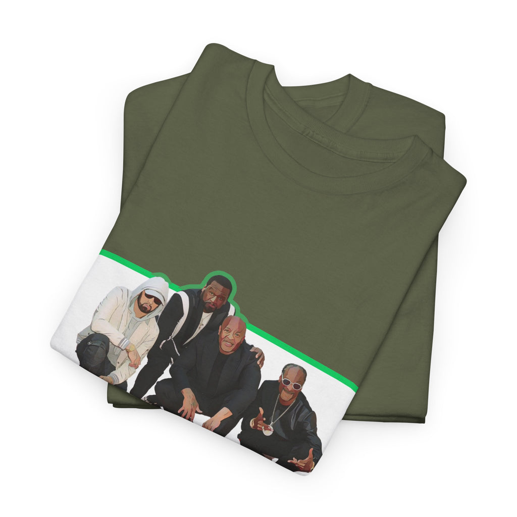 Em, Dre, Snoop, 50 - Unisex Heavy Cotton Tee - "Aftermath" Walk of Fame Graphic Tee