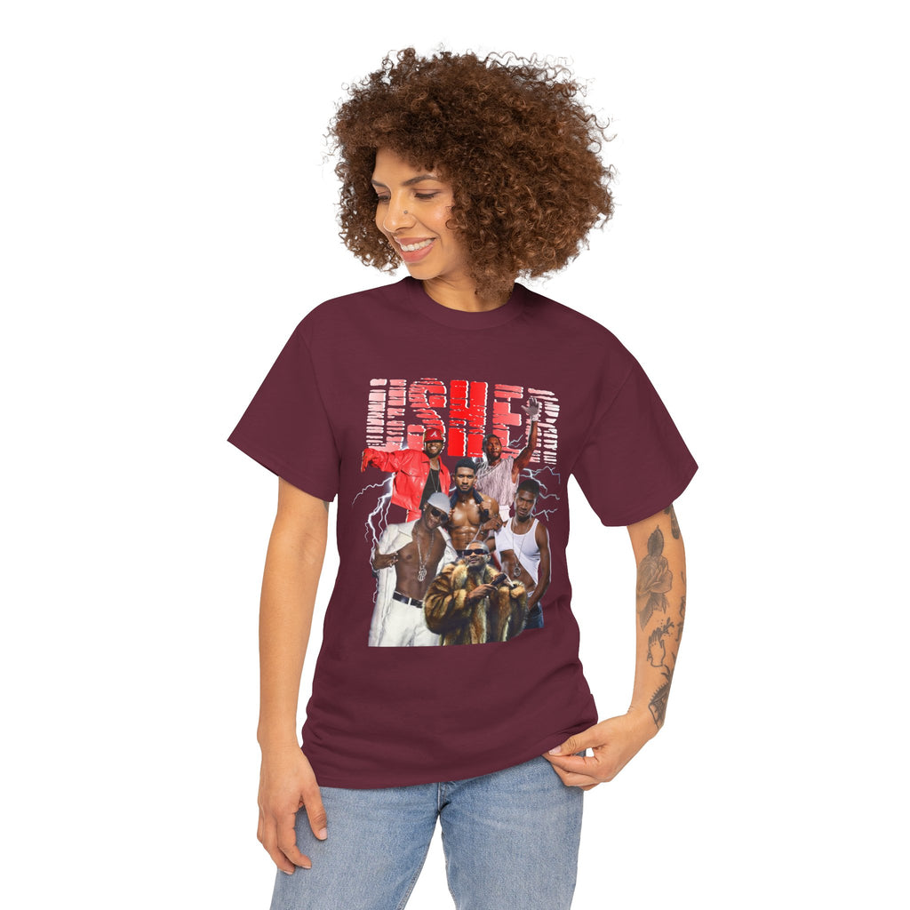 Usher Collage Graphic Tee — Retro R&B Concert Shirt