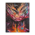 'The Reset'- Floral Ballerina emerging from the flames - Canvas Print — Vibrant Dancer Art on Matte Stretched Canvas