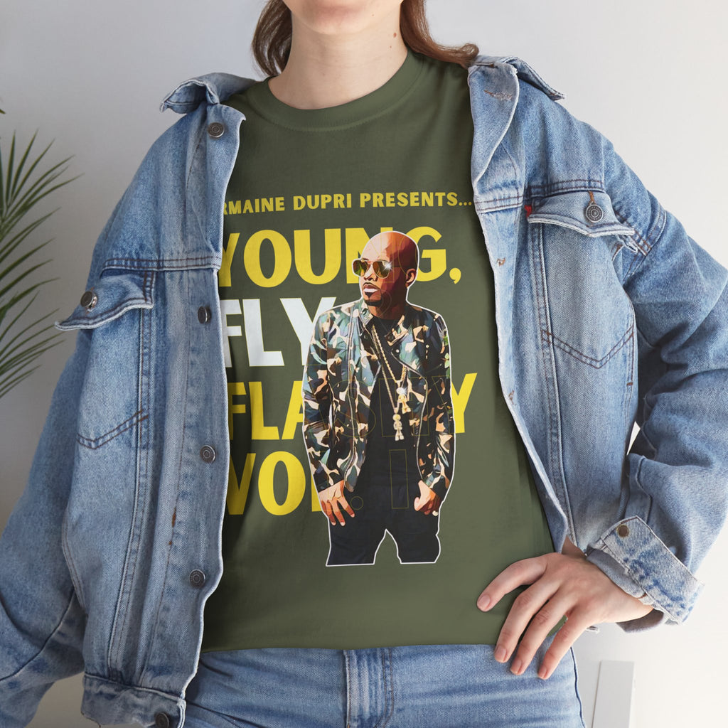Jermaine Dupri T-Shirt — "Young, Fly Flashy" Album Cover Deisgn Tee