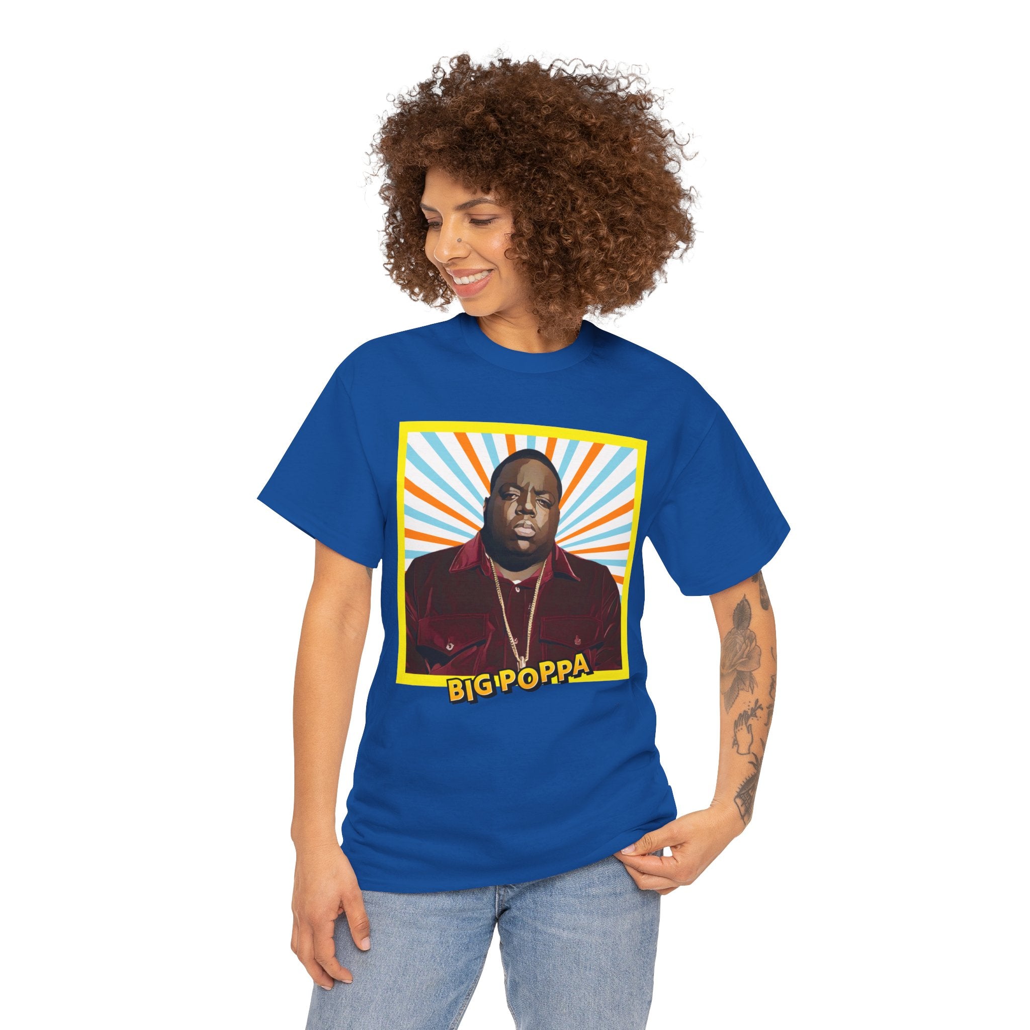 Graphic Tee — "Big Poppa" Retro Portrait T-Shirt