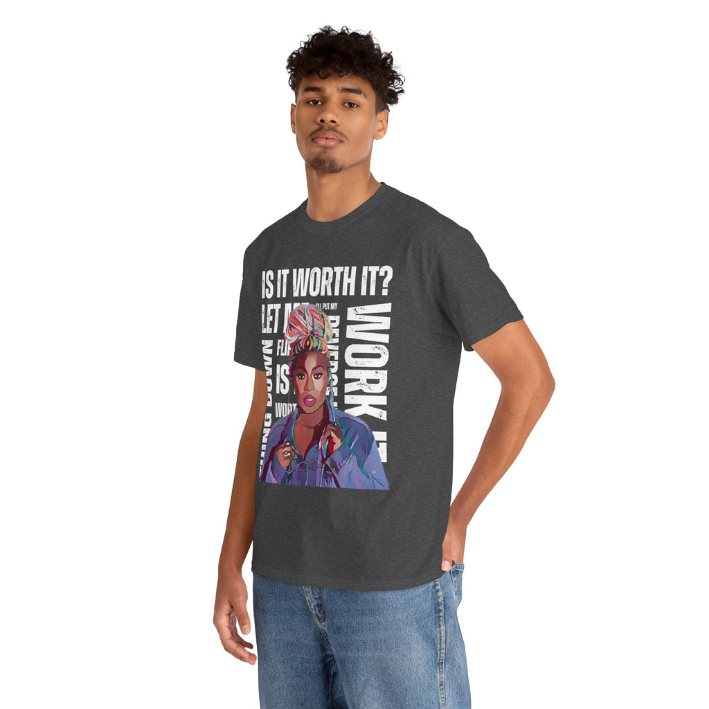 Missy Elliot Graphic Tee — “Is It Worth It? Let me Work It”